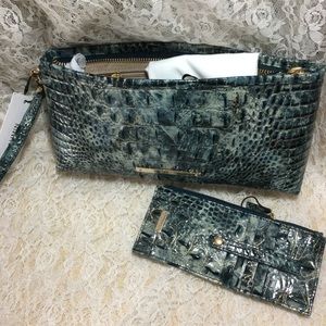 NWT BRAHMIN GLACIER MELBOURNE CLUTCH  Wristlet Tasseled Evening Bag